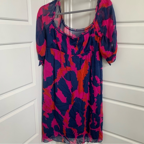 Diane Von Furstenberg Midi Dress in Silk, Size 4 - Picture 1 of 5